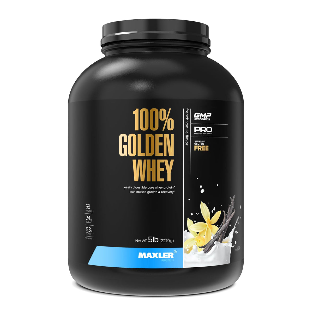 Maxler 100% Golden Whey Protein - 24g of Premium Whey Protein Powder per Serving