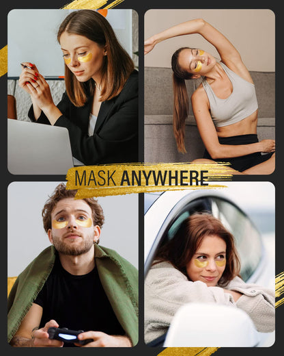 Maskiss 24k Gold Under Eye Patches (30 Pairs), eye mask, Collagen Skin Care Products