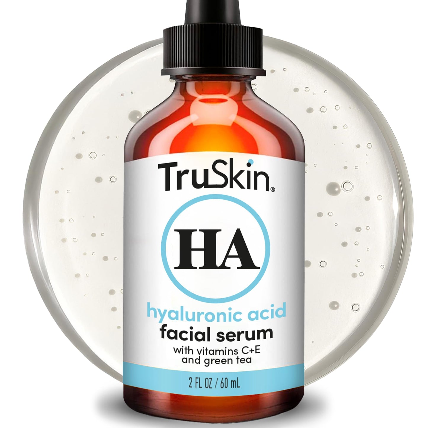 TruSkin Hyaluronic Acid Serum for Face for Hydrated, Plumper Skin, 1 fl oz | With 7 ultra-hydrating ingredients to replenish moisture and leave skin feeling soft, smooth and healthy-looking