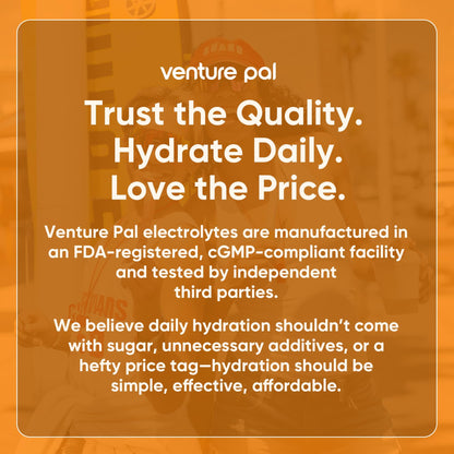 Venture Pal Sugar Free Electrolyte Powder, Liquid Daily IV Hydration Packet | 7 Electrolytes & 5 Vitamins, Electrolytes Dink Mix for Party Recovery & Instantly Hydration, Vegan, Keto-Friendly, 16 Sticks