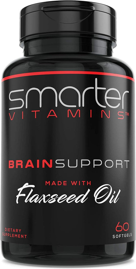 Nootropic Brain Support with Alpha GPC, L-Tyrosine & ALCAR, 60 Softgels | Brain fuel with flaxseed oil to support focus, memory, mental clarity and alertness; berry-flavored liquid softgels.