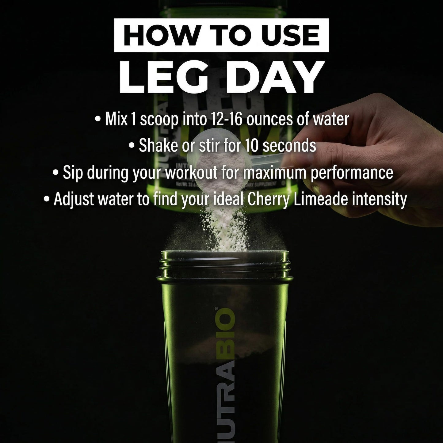 NutraBio Leg Day Intra Workout Powder – Advanced Carb Supplement with Cluster Dextrin & Electrolytes – Carb Powder with EAAs/BCAAs – Cyclic Dextrin for Performance – Cherry Lime, 20 Servings