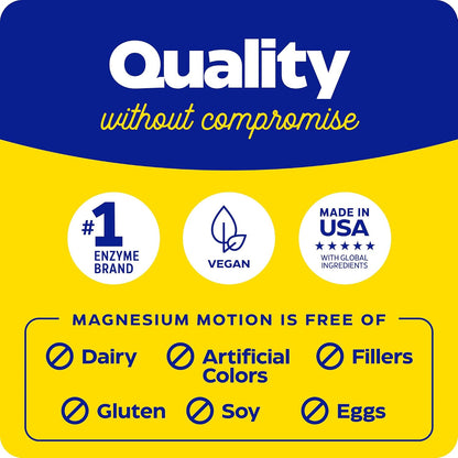 Enzymedica Magnesium Motion Supplement for Women & Men - 60 Caps