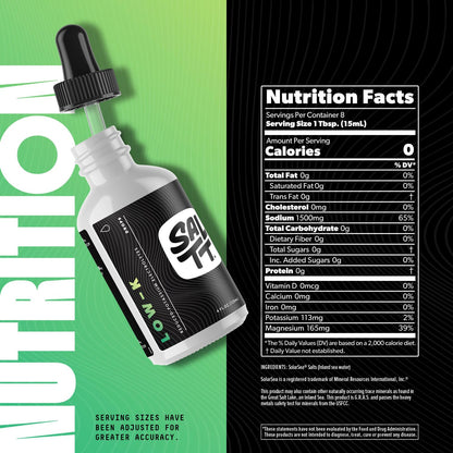 SALTT Low-K Fasting Low Potassium Electrolyte Drops, Unflavored, 8.3 oz