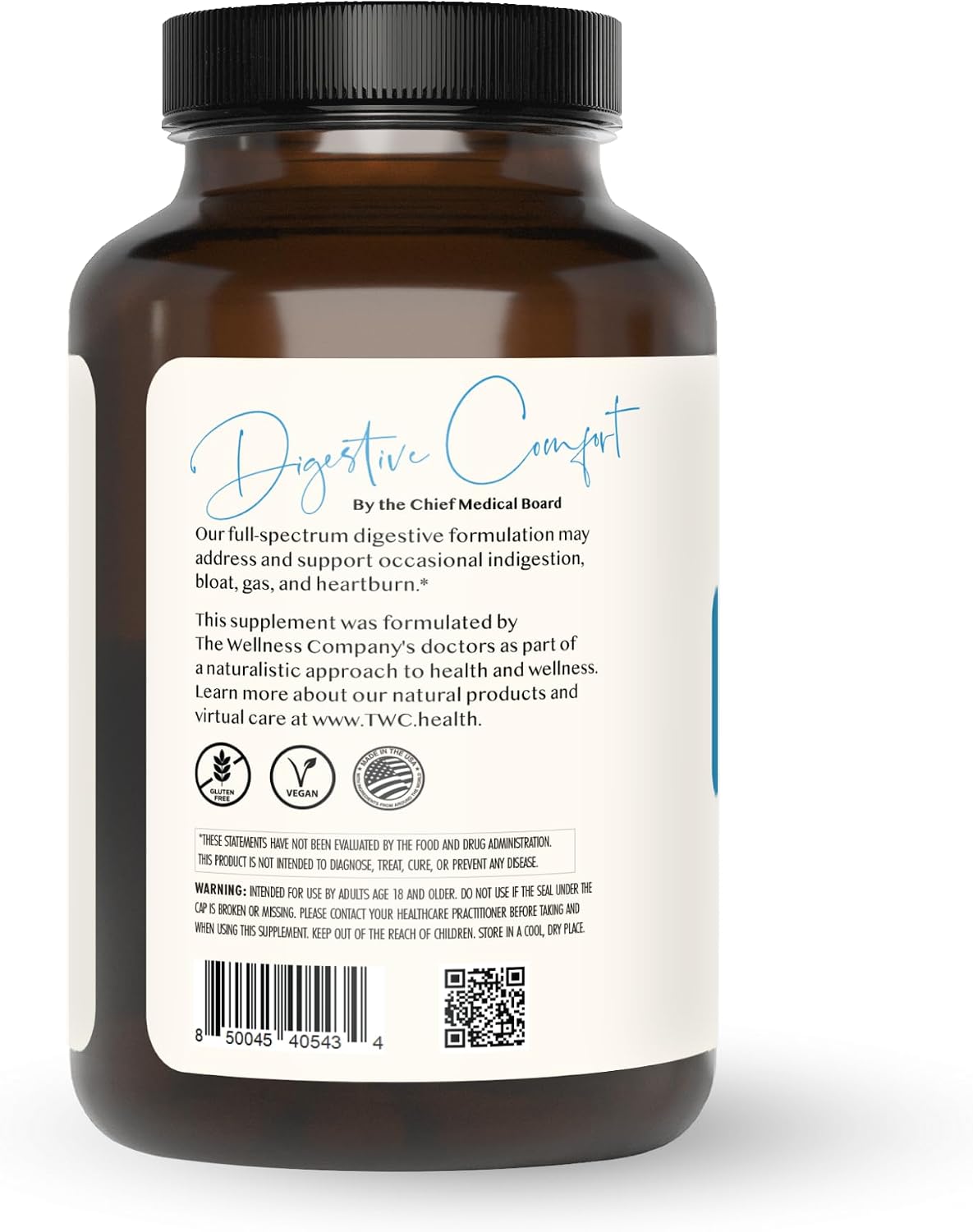 The Wellness Company Digestive Comfort - Gas Relief, 120ct