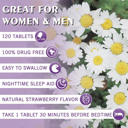 CANLIST Extra Strength Melatonin 10mg Tablets, Sleep Support, Fall Asleep Faster, Non-Habit Forming Sleep Aids for Adults, Sleep Cycle Regulation, Vegan, Non-GMO & Gluten-Free, 120 Tablets