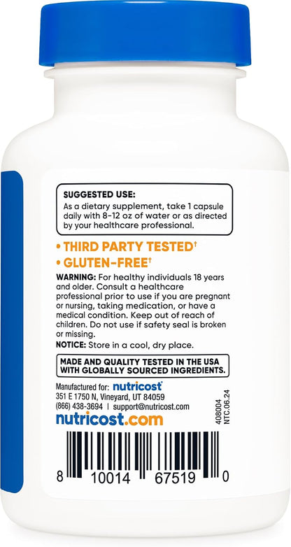 Nutricost CoQ10 100mg, 120 Vegetarian Capsules, 120 Servings - High Absorption, Vegetarian, Non-GMO, Coenzyme Q10