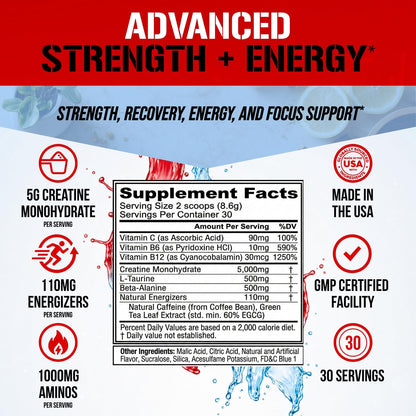 Evlution Nutrition Creatine 5000 - Supports Faster Recovery Lean Muscle Growth & Performance - Pre & Post Workout Powder - 5000mg Pure Creatine Monohydrate Per Serving - 60 Servings - Unflavored