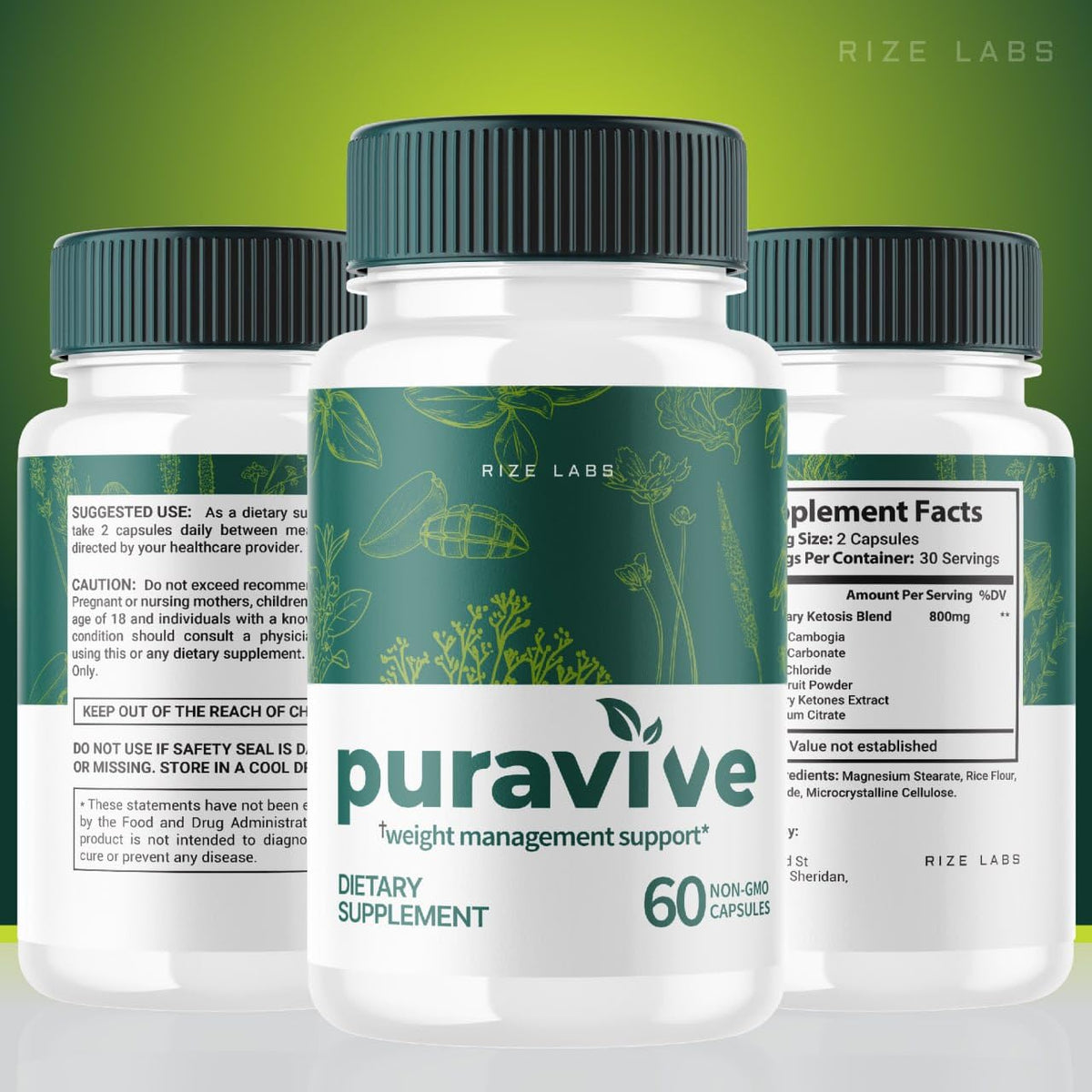 (5 Pack) Puravive Weight Health Pills, Puravive Exotic Rice Capsules Reviews, Purevive