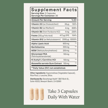 Stonehenge Health Dynamic Nerve + Dynamic Turmeric Bundle Supplements to Support Comfort, Tingling, Numbness, Burning