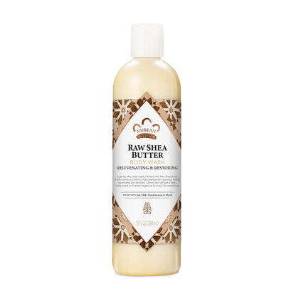 Nubian Heritage Body Wash Goats Milk and Chai Soothing & Hydrating Body Cleanser Made with Fair Trade Shea Butter, 13 oz