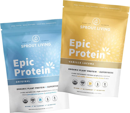 Sprout Living, Epic Protein Original + Vanilla Lucuma, 1 lb