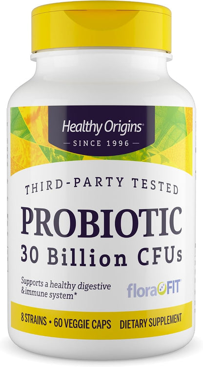 Healthy Origins Probiotic 30 Billion CFUs, 60 Veggie Caps