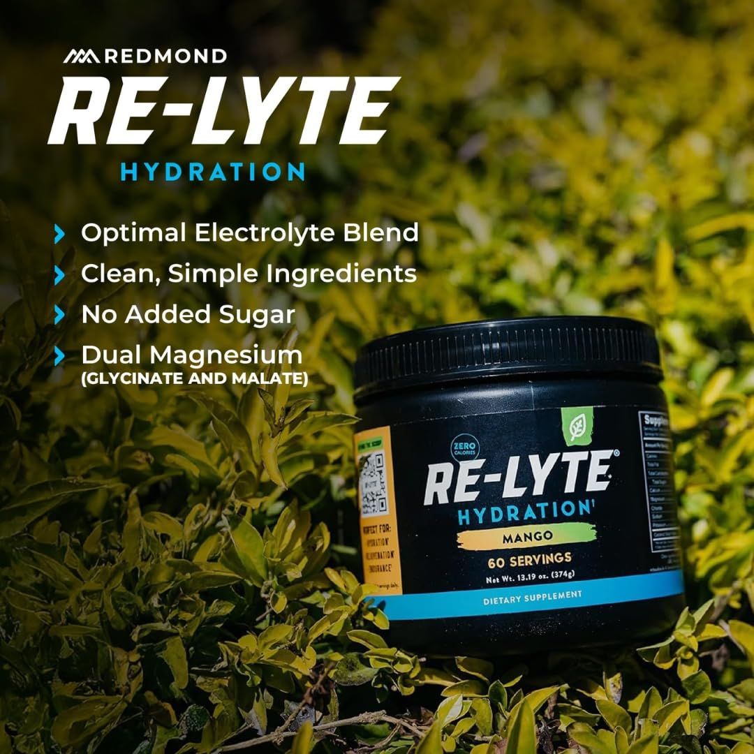 REDMOND Re-Lyte Sugar Free Electrolyte Powder Mix (Strawberry Lemonade) | Zero Sugar Electrolytes, Hydration Powder