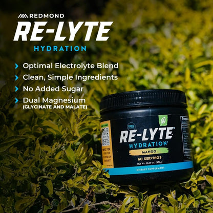 REDMOND Re-Lyte Sugar Free Electrolyte Powder Mix (Strawberry Lemonade) | Zero Sugar Electrolytes, Hydration Powder