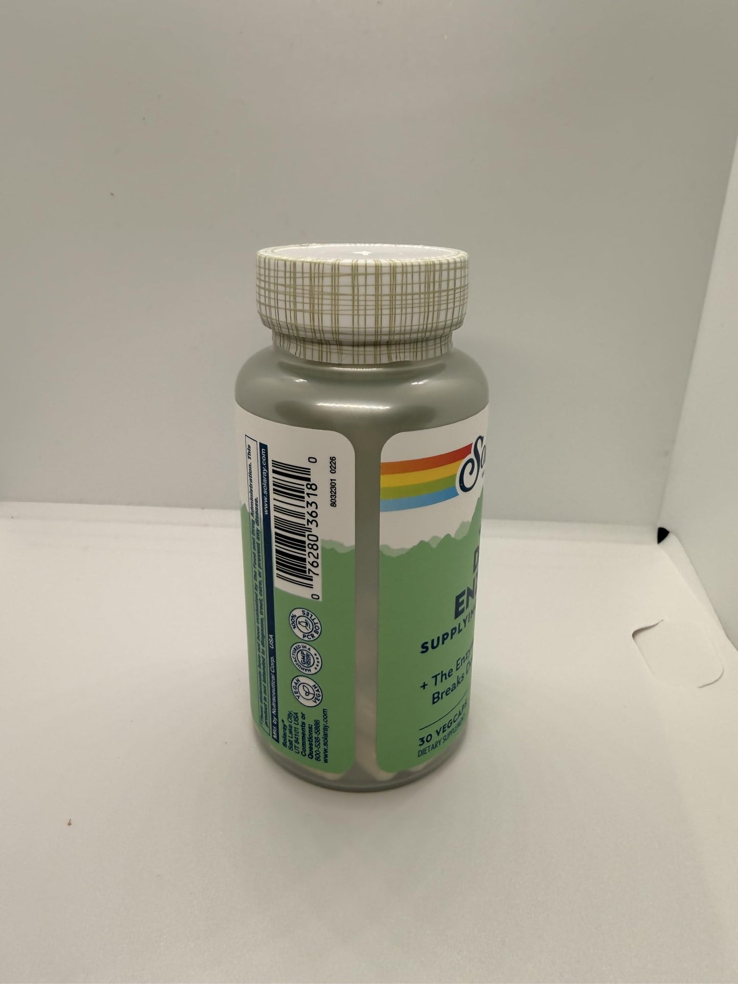 SOLARAY DAO Enzyme - Digestive Enzyme that Breaks Down Histamine - 60,000 HDU - Digestive Enzymes - Vegan, Gluten Free, Lab Verified - 30 Servings, 30 VegCaps