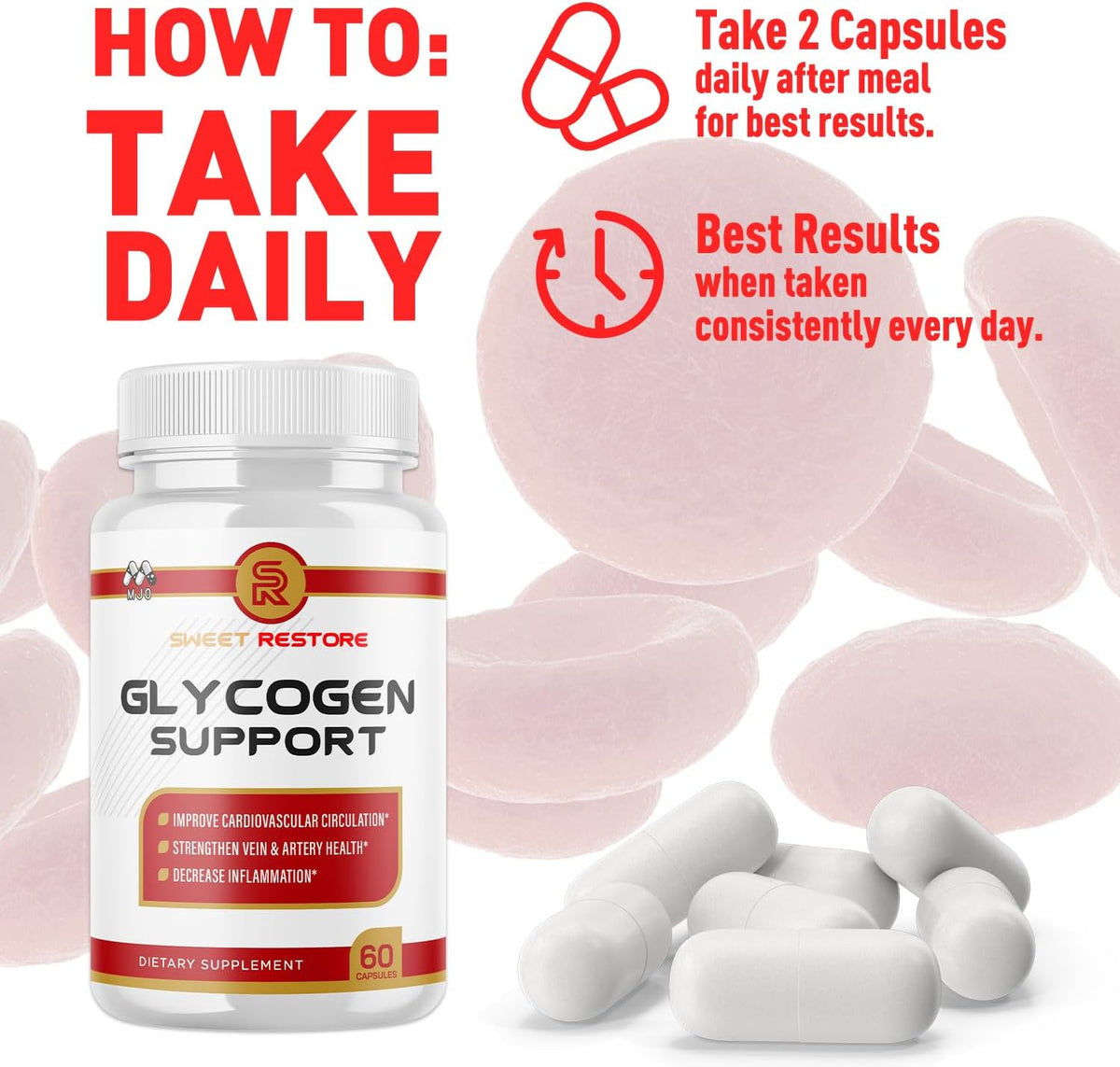 (2 Pack) Sweet Restore Glycogen Support Capsules, Supplement (120 Capsules)