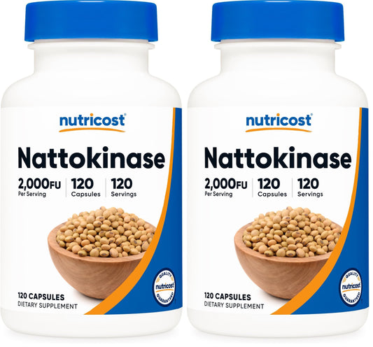 Nutricost Nattokinase 2,000FU, 120 Capsules - Gluten Free, Non-GMO, Vegetarian Friendly