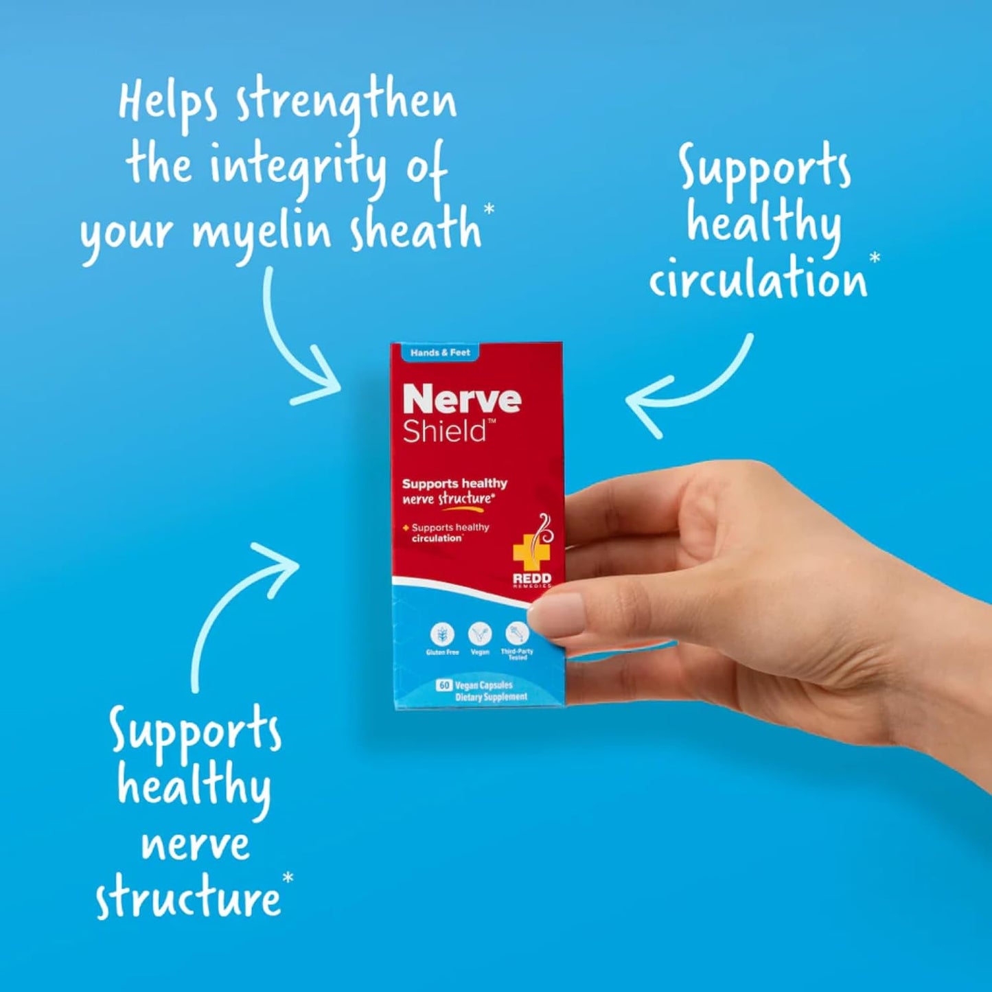 Redd Remedies Nerve Shield, 60 Capsules, and 120/80 Care, 60 Capsules