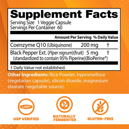 Doctor's Best High Absorption CoQ10 with BioPerine Gluten Free Naturally Fermented