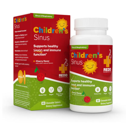 Redd Remedies, Children's Sinus Support, Immune and Respiratory Health Formula, Cherry Flavor, 60 Chewable Tablets