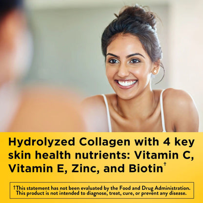 Nature Made Collagen Gummies with Vitamin C, Zinc and Biotin, Hydrolyzed Collagen