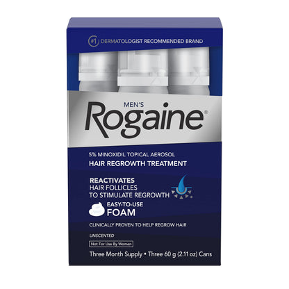 Rogaine Women's and Men's 5% Minoxidil Foam Hair Regrowth Treatments