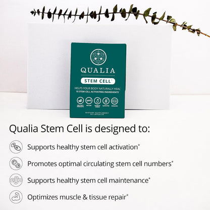 Qualia Senolytic & Qualia Stem Cell | Advanced Cellular Renewal System | Supports Healthy Aging Repair & Rejuvenation | 1-Month Supply Bundle