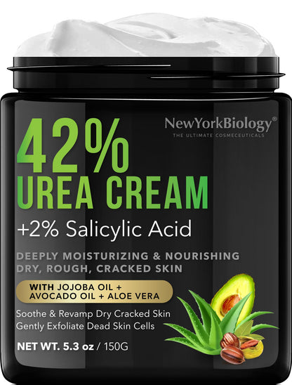 New York Biology 42% Urea Cream with 2% Salicylic Acid - Moisturizing Urea Foot Cream