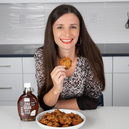 Wholesome Yum Zero Sugar Maple Syrup, Monk Fruit Allulose Keto Maple Syrup | Natural Sugar Free Pancake Syrup. Low Carb, Gluten-Free, Vegan, Non GMO, No Erythritol, No Aftertaste (12 fl oz Glass Bottle)