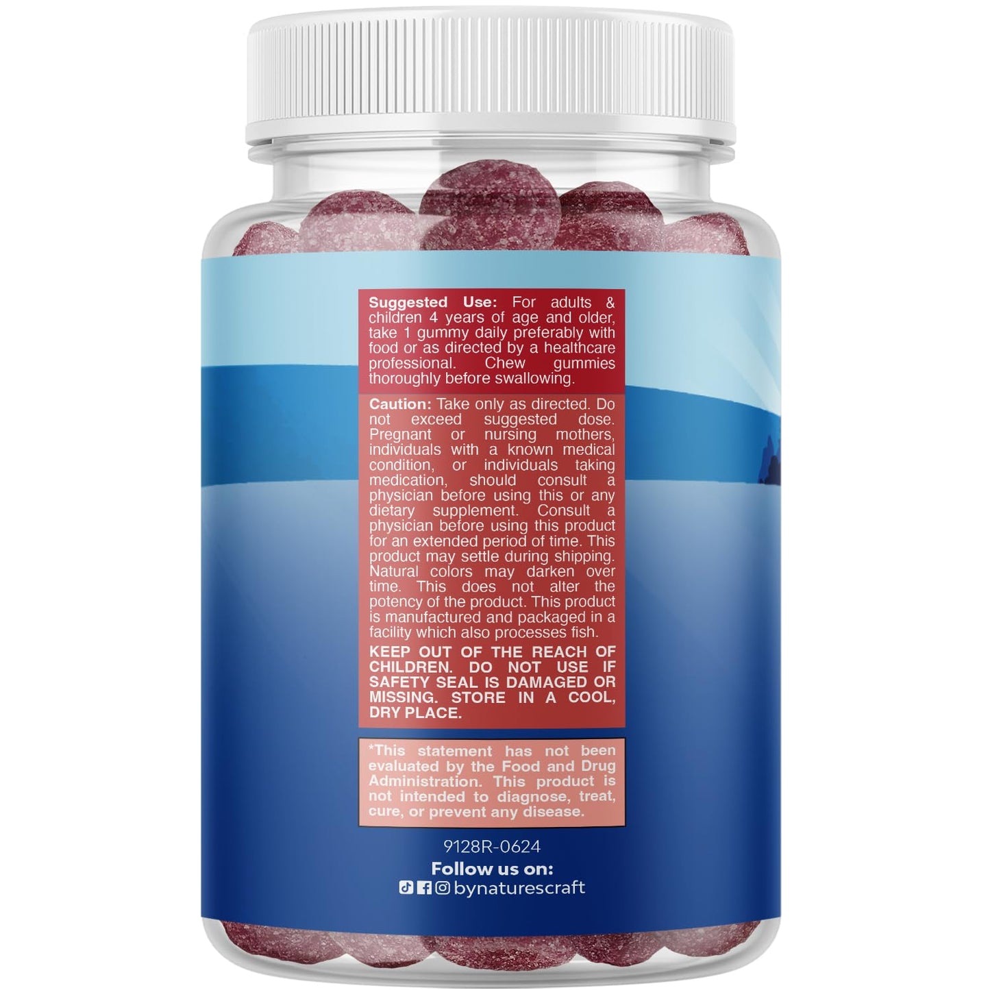 Kids Magnesium Gummies - Calm Relaxing Mg Citrate Supplement with Raspberry Flavor - Calm Magnesium Supplement for Nerve Health Muscles & Healthy Heart Support - Mag Citrate Gummies - 90 Count