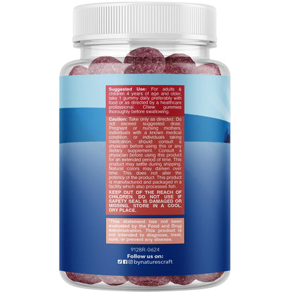 Kids Magnesium Gummies - Calm Relaxing Mg Citrate Supplement with Raspberry Flavor - Calm Magnesium Supplement for Nerve Health Muscles & Healthy Heart Support - Mag Citrate Gummies - 90 Count