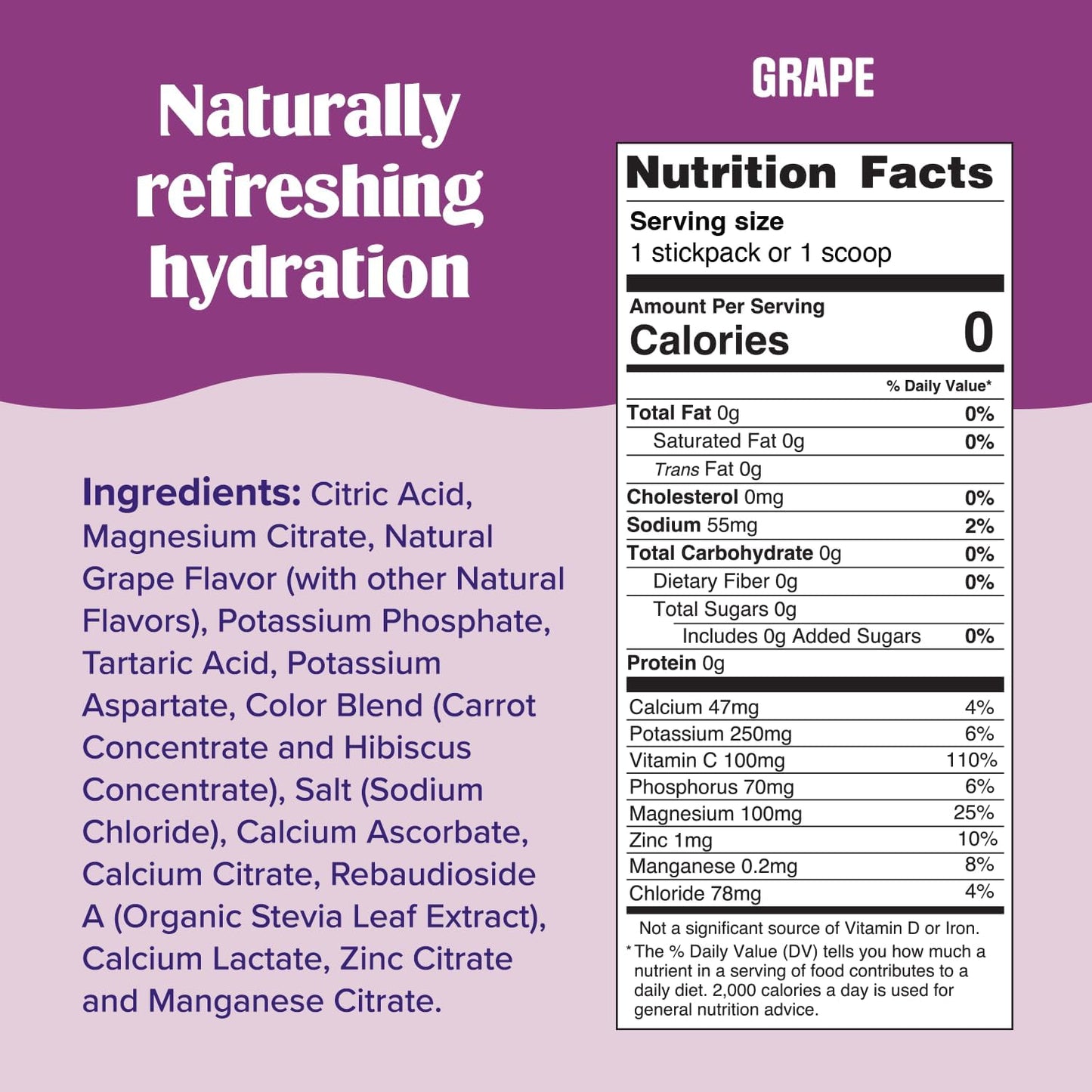 Ultima Replenisher Electrolyte Powder Drink Mix Bundle – Sugar Free – Grape, 90 Serving Canister and 20 Stickpacks – 6 Electrolytes and Minerals – Keto Friendly, Vegan, Non-GMO