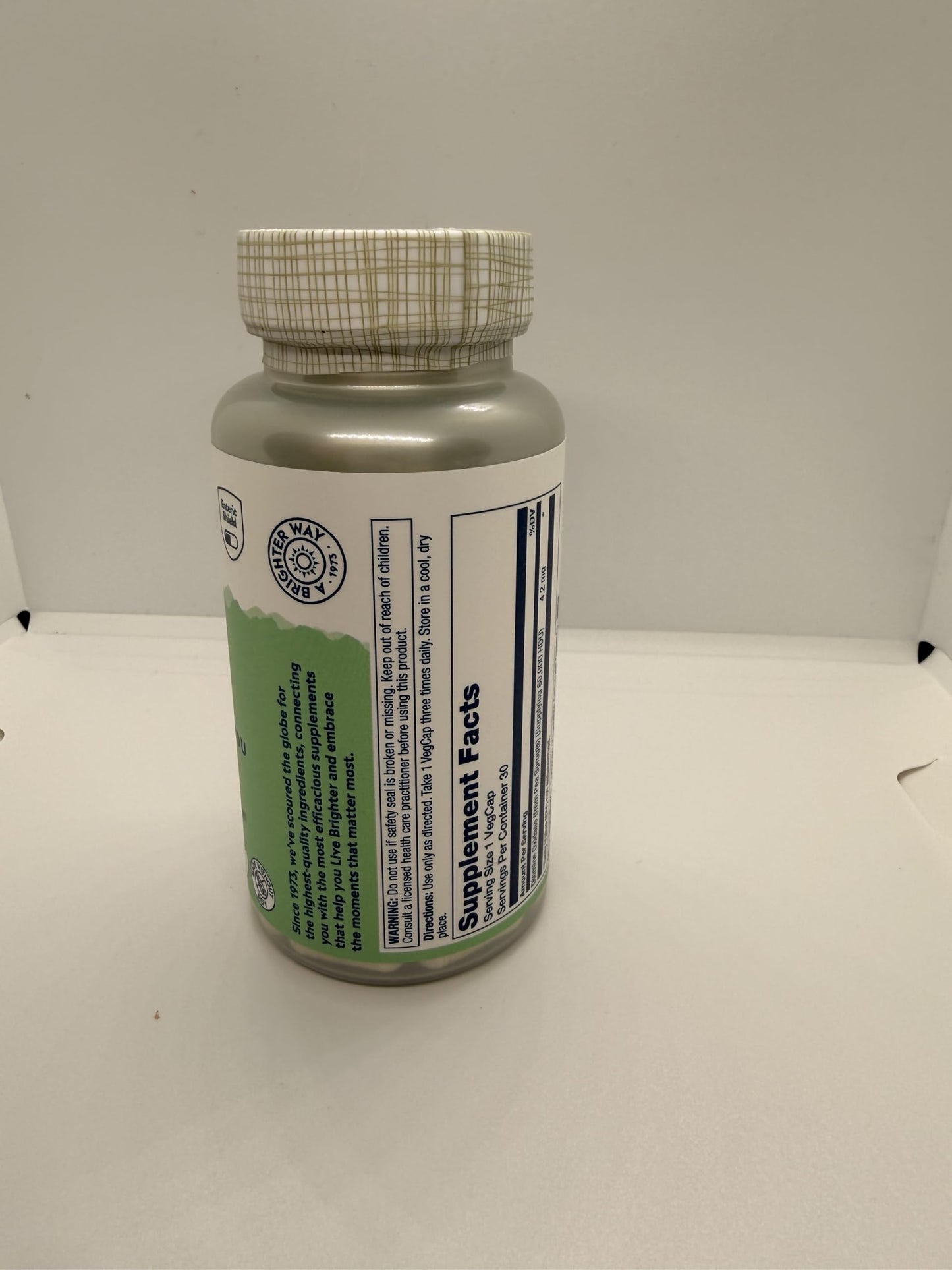 SOLARAY DAO Enzyme - Digestive Enzyme that Breaks Down Histamine - 60,000 HDU - Digestive Enzymes - Vegan, Gluten Free, Lab Verified - 30 Servings, 30 VegCaps