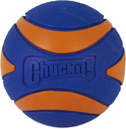 Chuckit! Ultra Ball Dog Toy - Medium Bouncy Fetch Balls For Dogs 20-60 lbs - Made from Durable Rubber - Floating Water Pet Toys - Size Medium - 2.5-inch Diameter - Pack of 2 | Bouncy durable rubber design for pups 20-60 lbs, high bounce action for active