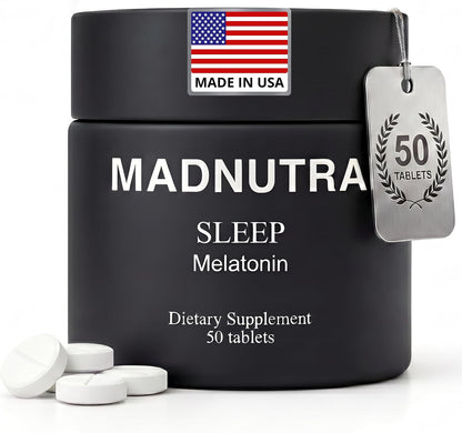 Melatonin 3mg Natural Relaxium Sleep Aid for Adults - Fast Acting Melatonin Supplements for Restful Sleep Jet Lag & Sleep Cycle Support - Non-GMO Organic 50 Tablets