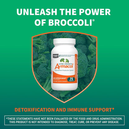 Nutramax Avmacol Extra Strength Sulforaphane Producing Supplement, 75 Tabs | Detoxification Support, #1 Researched Sulforaphane Producing Brand, with Glucoraphanin & Myrosinase, Published Studies