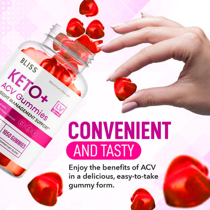 5 Pack - Bliss Keto ACV Gummies Advanced Weight Loss, Bliss ACV Active Gummies