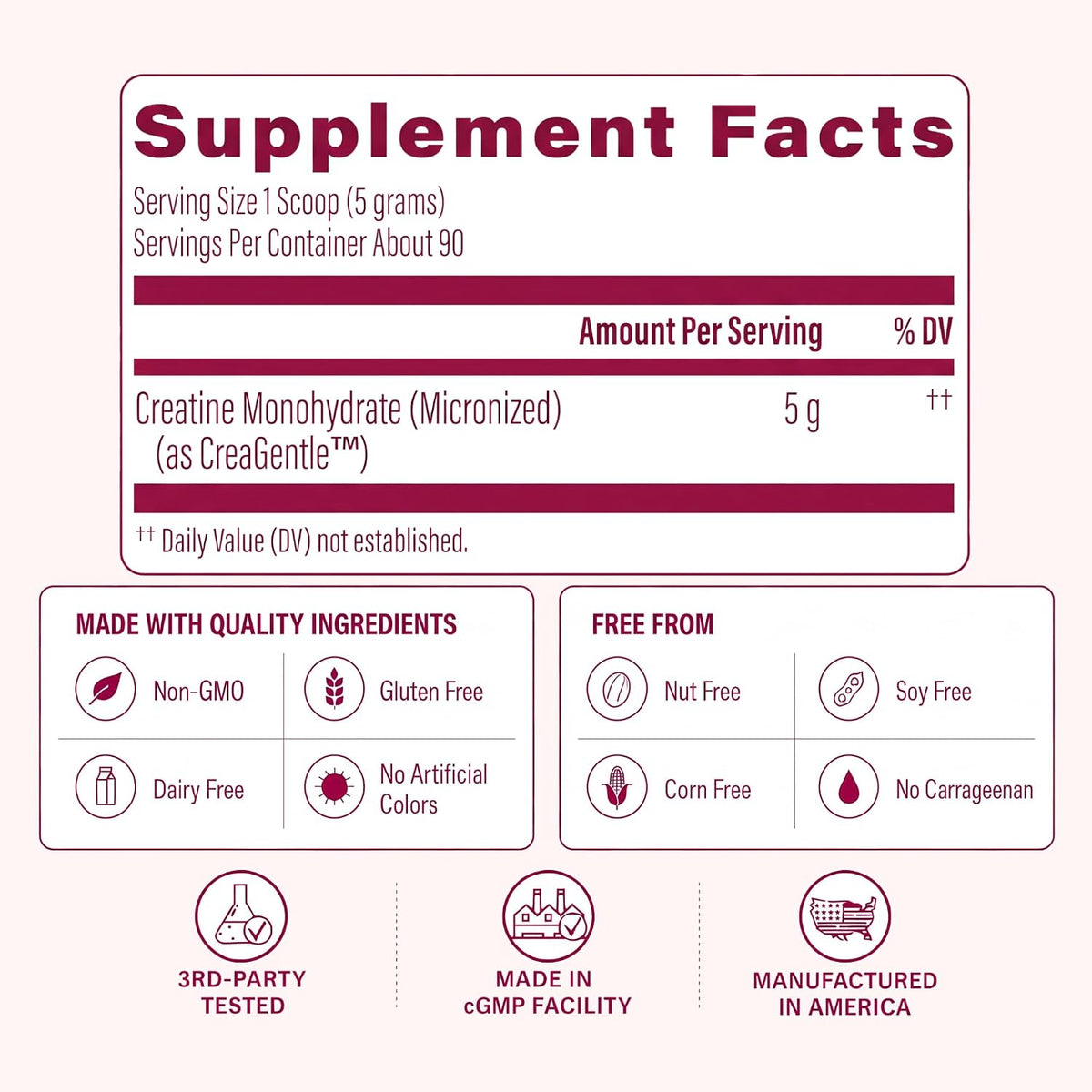 Utzy Naturals MenoCreatine | Creatine for Women 40+ | 90 Servings
