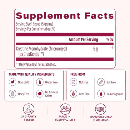 Utzy Naturals MenoCreatine | Creatine for Women 40+ | 90 Servings