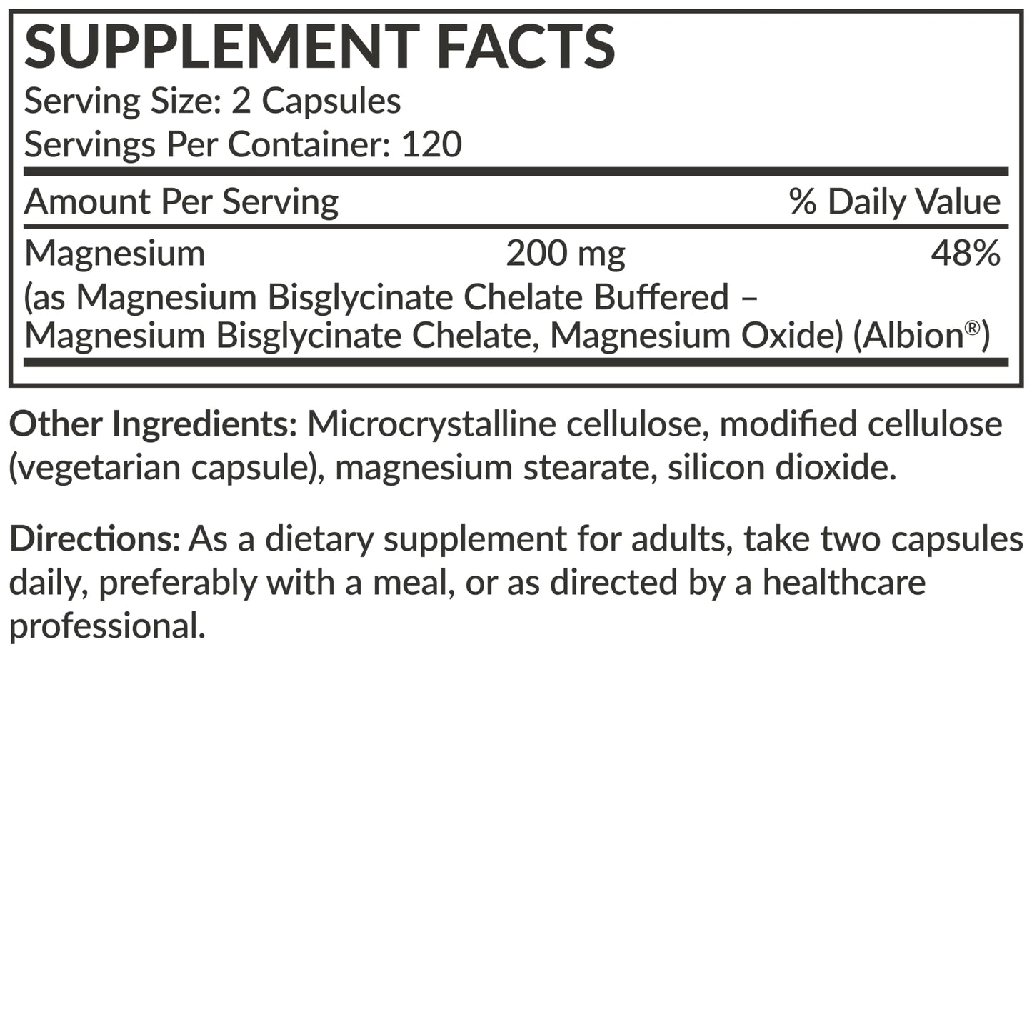 Futurebiotics Magnesium Glycinate 200 MG per Serving Chelated for High Absorption, Gentle On Stomach, Non-GMO, 60 Vegetarian Capsules