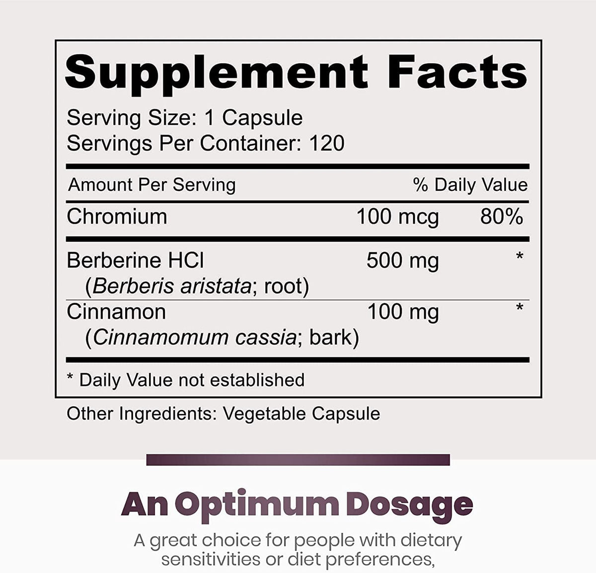 Simply Natures Pure Premium Berberine HCl 500mg - 120 Capsules - Cardiovascular Gastrointestinal Immune Support - Chromium Cinnamon