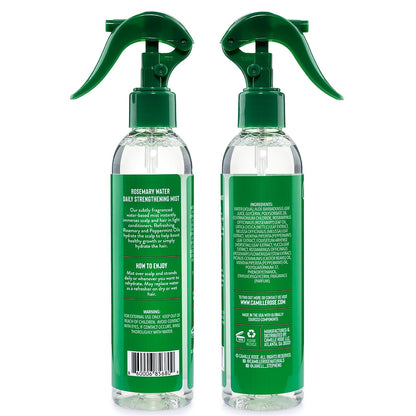 Camille Rose Rosemary Water, Daily Hair Strengthening Mist – Hydrating Refresher Spray with Rosemary Oil, Peppermint & Aloe Vera, 8 Oz Ea