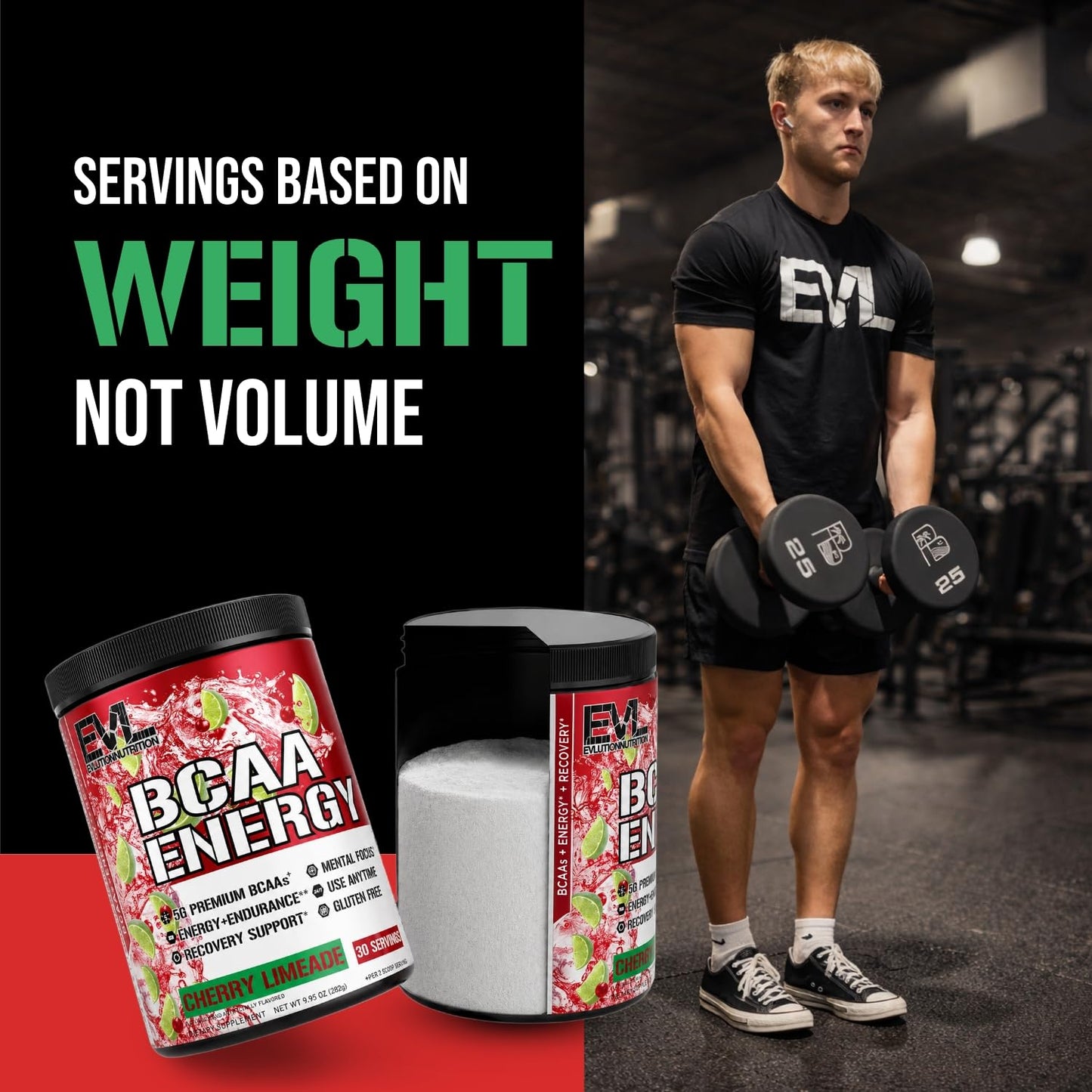 Evlution EVL BCAAs Amino Acids Powder - BCAA Energy Pre Workout Powder for Muscle Recovery Lean Growth and Endurance - Rehydrating Post Workout Recovery Drink with Natural Caffeine - Pink Lemonade