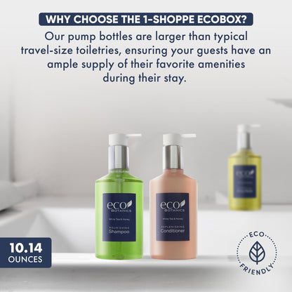 1-Shoppe Eco Botanics 20 Piece Ecobox All-In-Kit | White Tea and Honey Soap