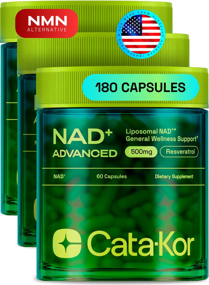 Cata-Kor Liposomal NAD+ Supplement with Resveratrol – Advanced NAD Resveratrol