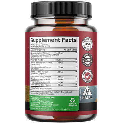 Horny Goat Weed for Male Enhancement - Extra Strength Horny Goat Weed for Men