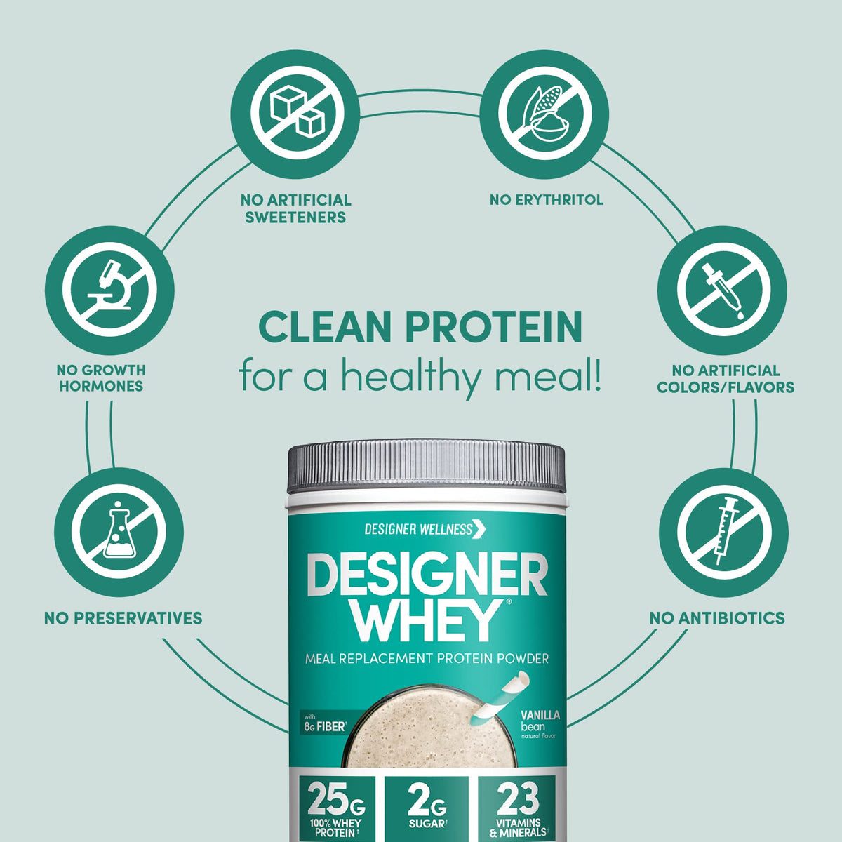 Designer Wellness, Designer Whey Protein Meal Powder with Vitamins, Minerals