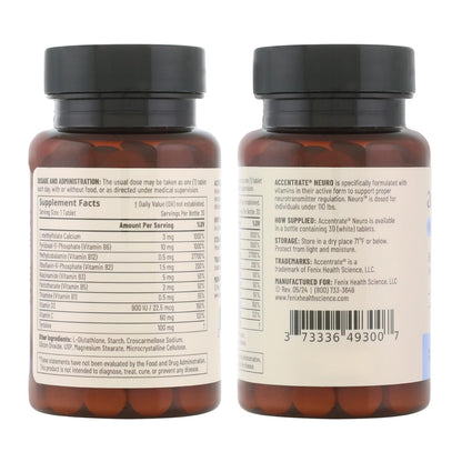 Accentrate Neuro - Brain Health, Methylated Vitamin B Complex, MTHFR | Every B vitamin already in its active form, so your body does not have to convert it first. Supports focus and mood.