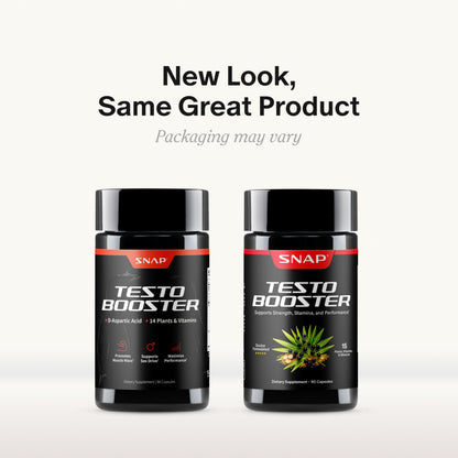 Snap Supplements Big Boy Bundle, Daily Men's Health Support, 90 Caps. Each | Includes Prostate Health with Saw Palmetto for Men, Testo Booster for Men & Nitric Oxide Booster, Vegan, Non-GMO, Gluten-Free